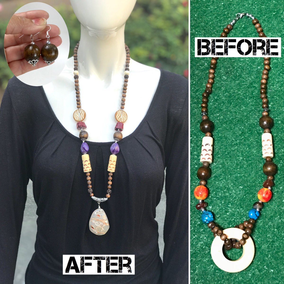 #upcycle the #oldbeads #oldjewelry and create something #fashion 
Message to set up a time