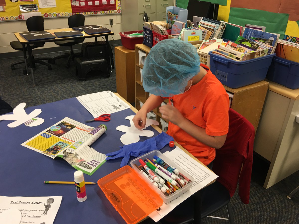 MrsGaucksClass's tweet photo. Students loved doing nonfiction text structure surgery! #GESPirates https://t.co/e2C4a7uraN