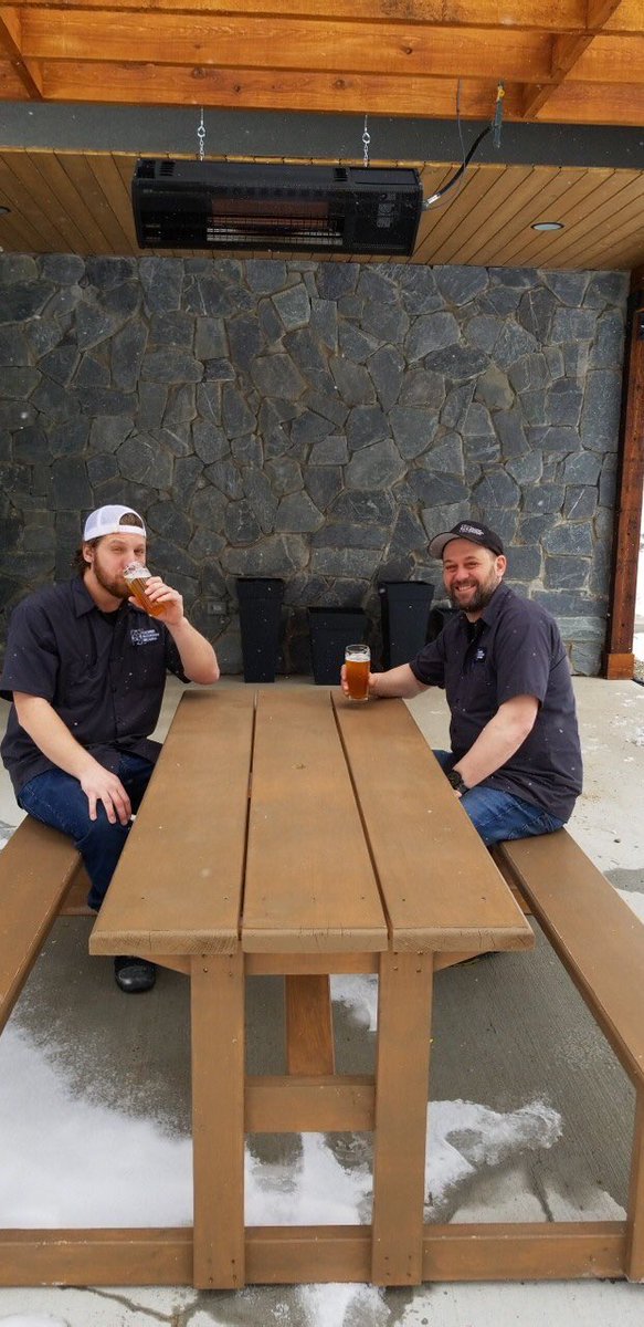 Our new patio heaters are ready to go! Brewer approved.