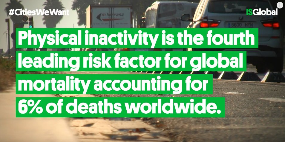 ISGLOBALorg's tweet photo. The design of our cities and urban transportation systems is a crucial factor in boosting #PhysicalActivity in the population https://t.co/Ec1tJ1UXwF #CitiesWeWant https://t.co/9snpEbPkba