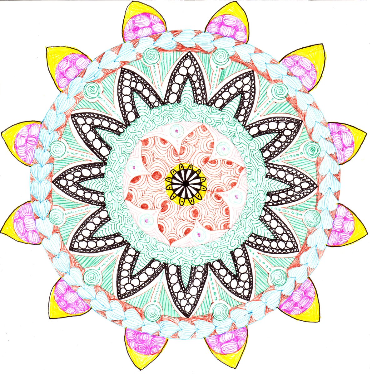 Art_Bergman's tweet photo. #Zentangle #Mandala Projects are underway! Super excited to see the end result! #classexample #artteacher #OSDraw1718 #OSouthCAN #art #k12artchat #FabArtsFriday #ArtsEd https://t.co/8BavxIkkcU