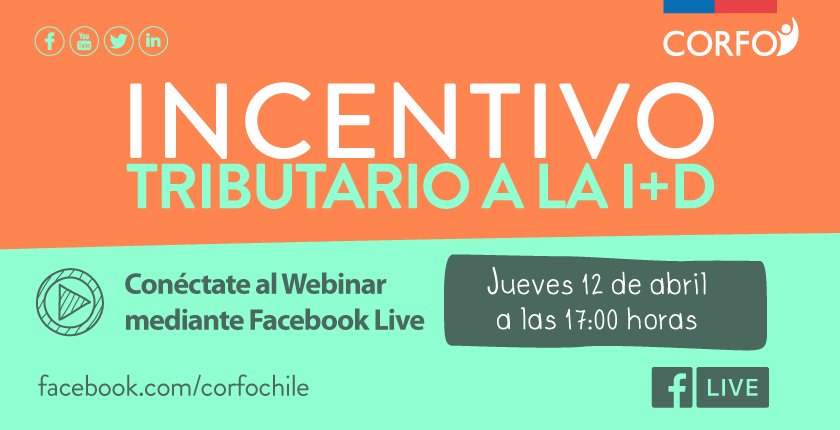 Corfo's tweet photo. Jueves 12 de abril en ▶️ https://t.co/L5x1UB6eSf #Webinar con @misa_salinas y @PabloCatrianC para responder las dudas sobre la Ley I+D de #Corfo que subsidia los gastos destinados a actividades de investigación y desarrollo en empresas chilenas. 👉 https://t.co/jxY9CAamZX https://t.co/FVqh1rggqb