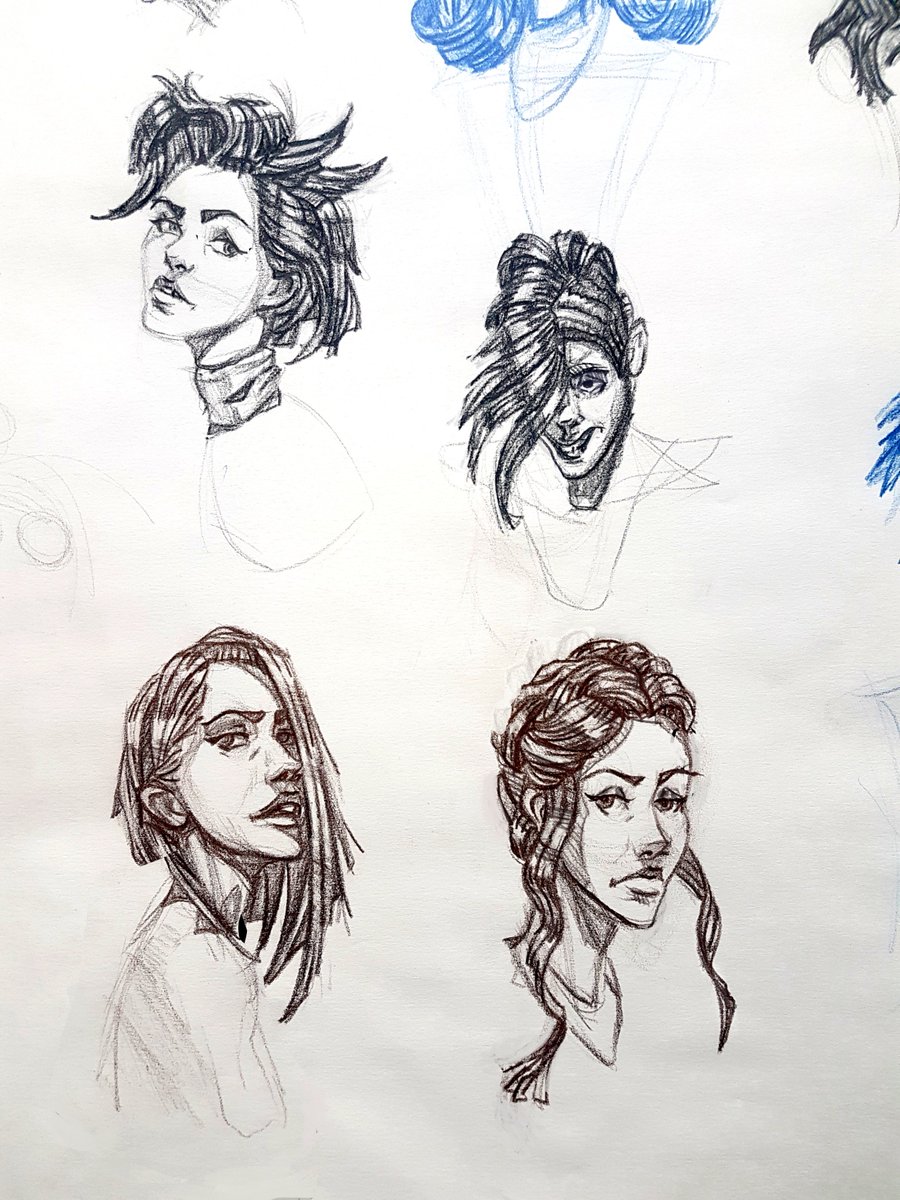 TexasOlsson's tweet photo. Hairstyles and such <.< #hairstyles #Drawing #Illustrator #Artist #Progressopencils https://t.co/zyTm0NRS0e