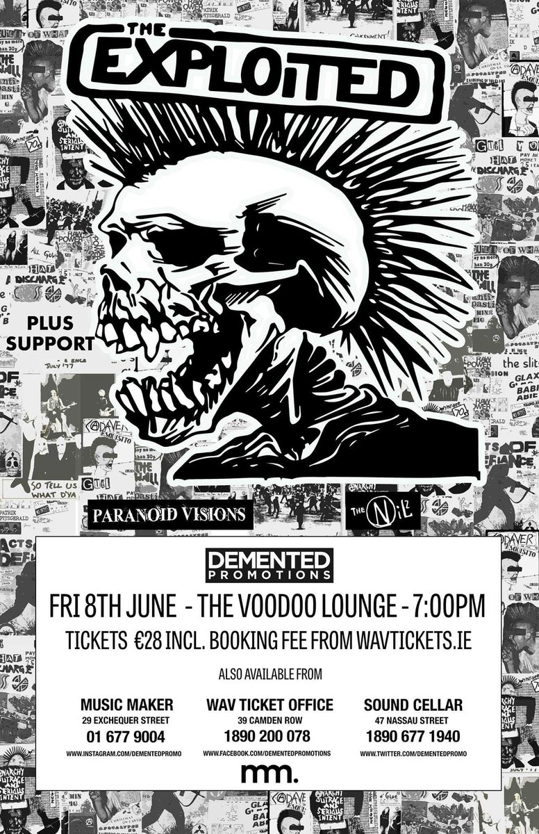 Rockmeister18's tweet photo. @ExploitedBand @paranoidvisions @dementedpromo @VoodooLoungeD #TicketsGot #HappyOut #Punk #PunkRock #RockinFuckinRoll https://t.co/zC7zaQcoDs