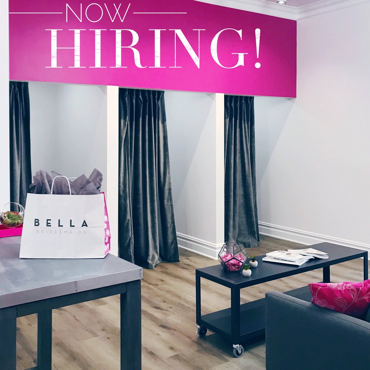 BellaBiancaIL's tweet photo. @bellabridesmaids OAKBROOK (right next door to Bella Bianca Oakbrook!!) is hiring full time stylists!! Join this fun and fashionable team by emailing your resume to oakbrook@bellabridesmaids.com 
#bellabridesmaidsoakbrook #hiring #bridesmaids #fashionjobs #chicagostylist https://t.co/KAvxtPNCAc