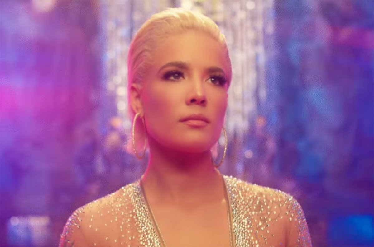 billboard's tweet image. Halsey attends a sexy underground masquerade with Big Sean &amp;amp; Stefflon Don in &quot;Alone&quot; video blbrd.cm/k9wtiz