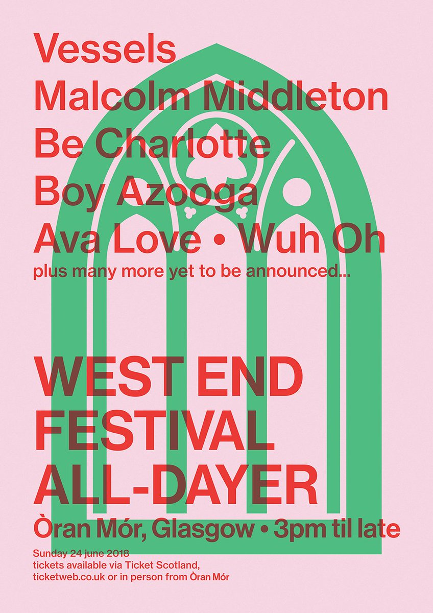All day festival <a href="/OranMorGlasgow/">Òran Mór</a> we'll be playing music at it and its gonna be great!
