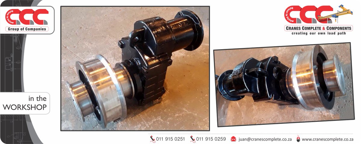 CranesComplete's tweet photo. in the workshop | refurbishment of a long travel Moyer, gearbox and wheel
#CCCGroup #OnSite #crane #hoist #installation #cirobertson #cranescomplete #taigeis
greg@cranescomplete.co.za
juan@cranescomplete.co.za
https://t.co/Ro1KZ5shoS https://t.co/3E1kKVANXG
