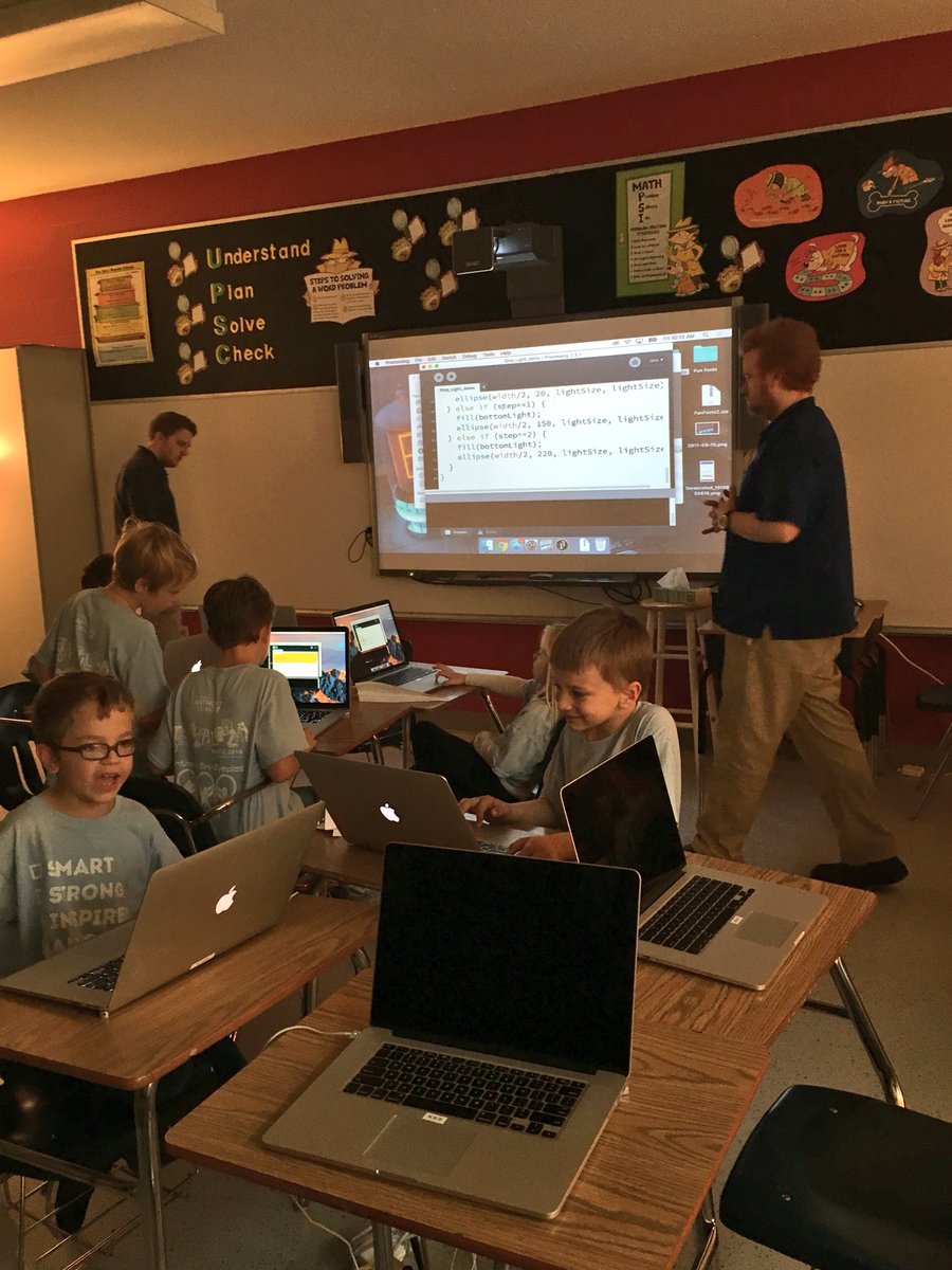 matt_dozier's tweet photo. Getting our code on at STEAMapolooza Want to feel inspired, see how excited 1st graders get about coding. #ARkidscode #1stgraderscode #CSforall @AsaHutchinson @EASTinitiative @AnthonyOwenADE https://t.co/9OwoGuAauy