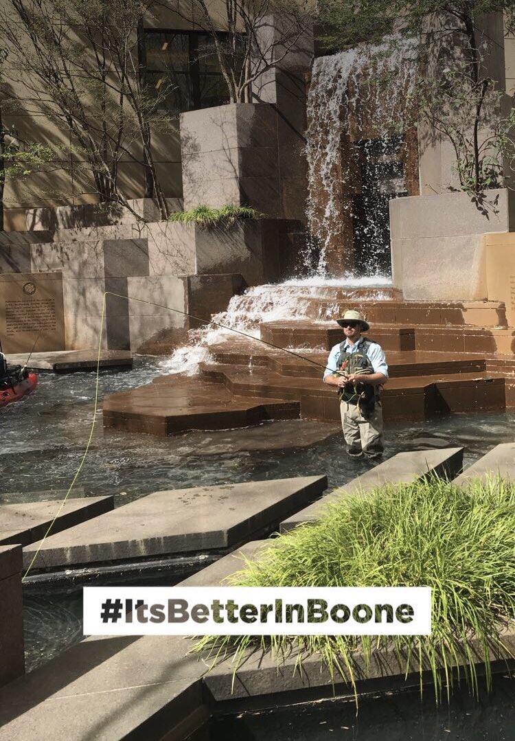 ExploreBoone's tweet photo. Perfect day for casting. But not getting many bites. 🎣 #ItsBetterInBoone https://t.co/DpT755t3Zn