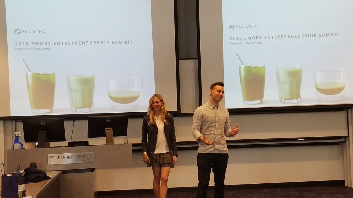 EmoryGoizueta's tweet photo. David and Jessica Mandelbaum 07BBAs, co-founders of @panateamatcha, talk about their business endeavors during today's alumni spotlight session. #MeetGoizueta https://t.co/Vw3zm8f4ZT