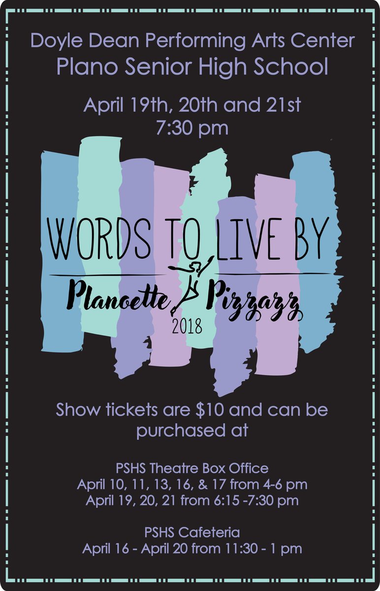 PSHSPlanoettes's tweet photo. SAVE THE DATE and get your tickets next week!!! https://t.co/Qjcb3h1b84