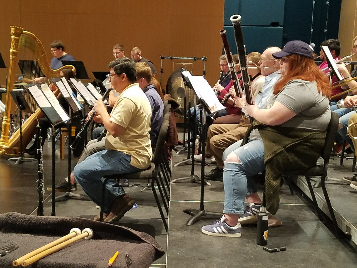 seksymphony's tweet photo. One more #rehearsal done, one more to go! The excitement's building in the Bicknell Center as the #concert day gets closer 😃😃 Come see us in concert tomorrow (4/7) at 7:30PM! #welovemusic https://t.co/Pe29Lovhho