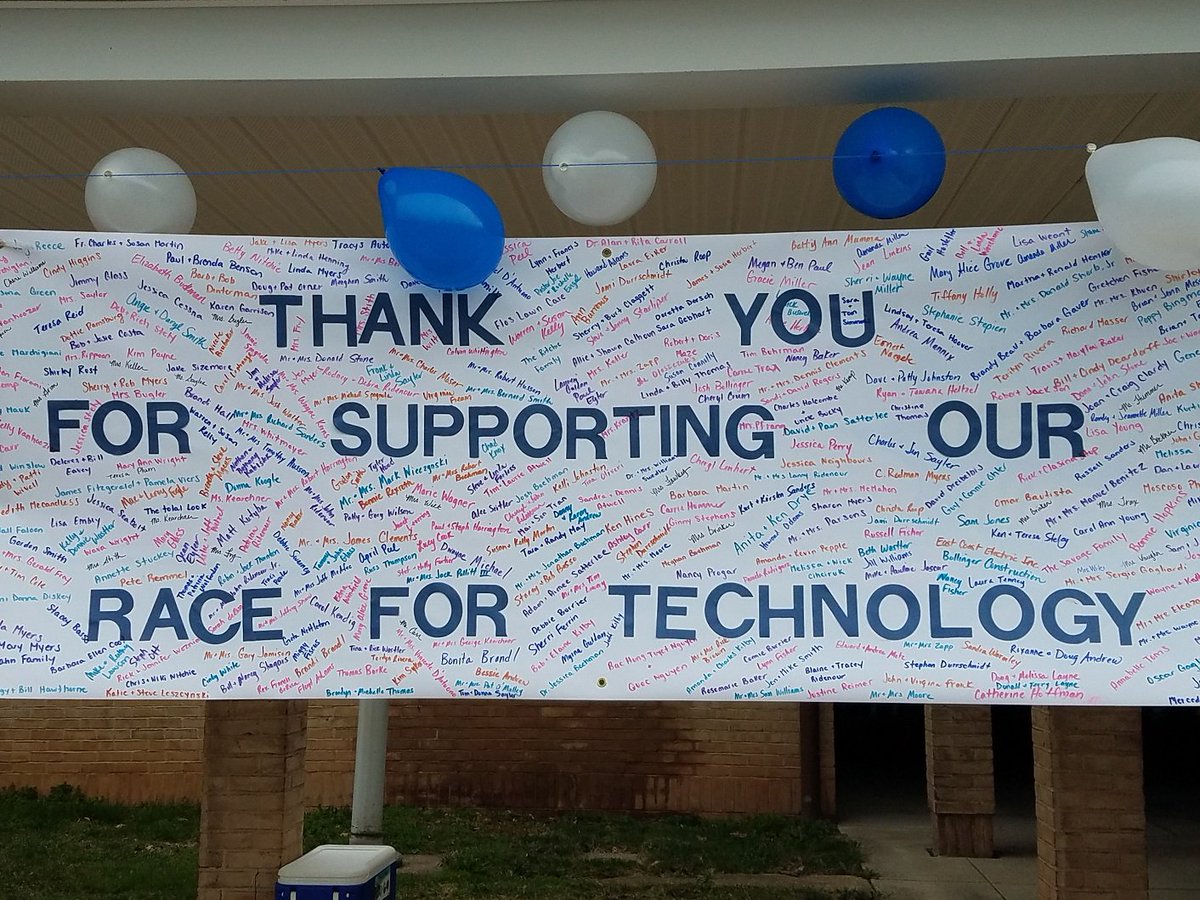 FCPSMaryland's tweet photo. EXCITING! @EESEagles 🦅 kicked off their "Race for Technology" with @Keyote0,  a DJ &amp; Principal Wiles in a fire truck!
Our amazing students raised over $9,000 for iPads &amp; Chromebooks!
Kudos to the EES PTA, students, staff, families &amp; community for making today GREAT!
#FCPSProud https://t.co/AtUCDQjZDh