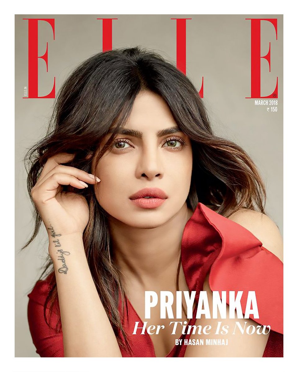 Maisonvalentino Jp 女優 プリヤンカーチョープラー Priyankachopra が ヴァレンティノss18 コレクションのアシンメトリックなレッドドレスを着用し Elleindia の表紙を飾りました T Co Bkh14nffwl