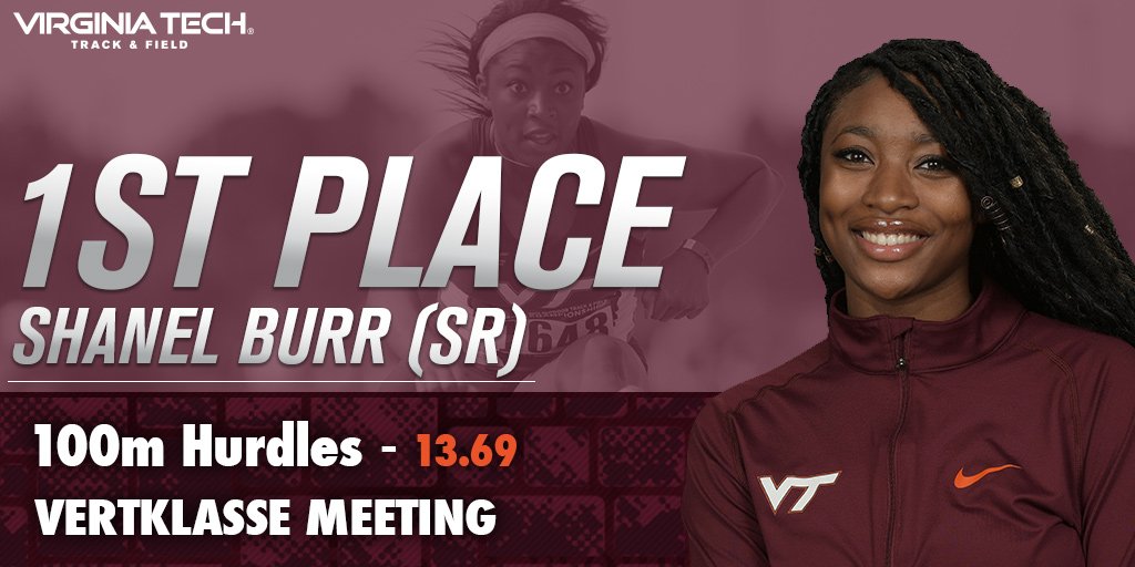 HokiesTFXC's tweet photo. #VertKlasseMeeting | W 100h

1. Shanel Burr, 13.69

Burr wins her first race of the outdoor season! https://t.co/fpAlQXJOJ0