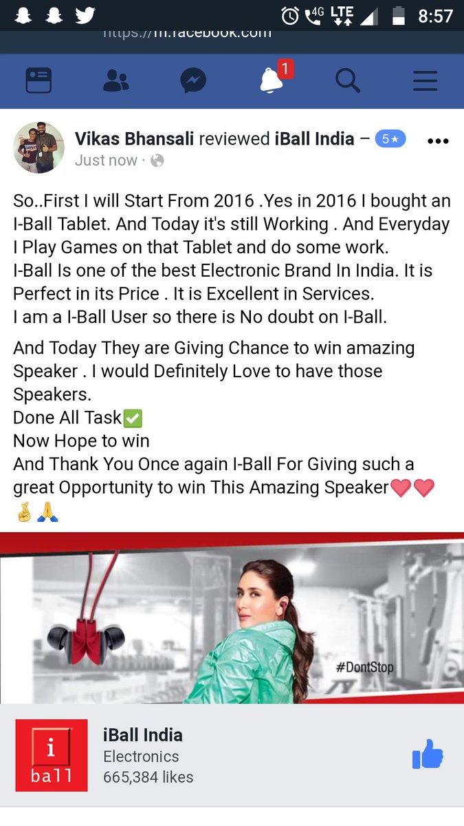 vikasbhansali88's tweet photo. @iBallIndia Thank You so Much @iBallIndia For Giving Such a Great Opportunity to Win Amazing Speakers. 
All Rules Followed✅
All Task Done ✅

Check My Task 2👇👇
Join now Guys.
@Jainam24102001 @Jigar22703517 @nikunjsheth5 @pintushah1101 @rahul5089 @bhavesh_edm 

#FunWithiBall 
#FunWithiBall https://t.co/Y05gLtBJVA