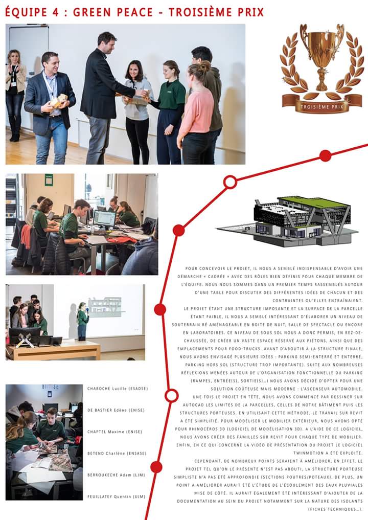 bimsaintetienne's tweet photo. Le troisième prix est attribué à l'équipe Green Peace qui aura fait preuve d'audace par leur structure et leur travail collaboratif. Félicitation à eux. 🥉👏
#BIM #BIMSE #teamarchi #archistudent https://t.co/xRyV17zQW3
