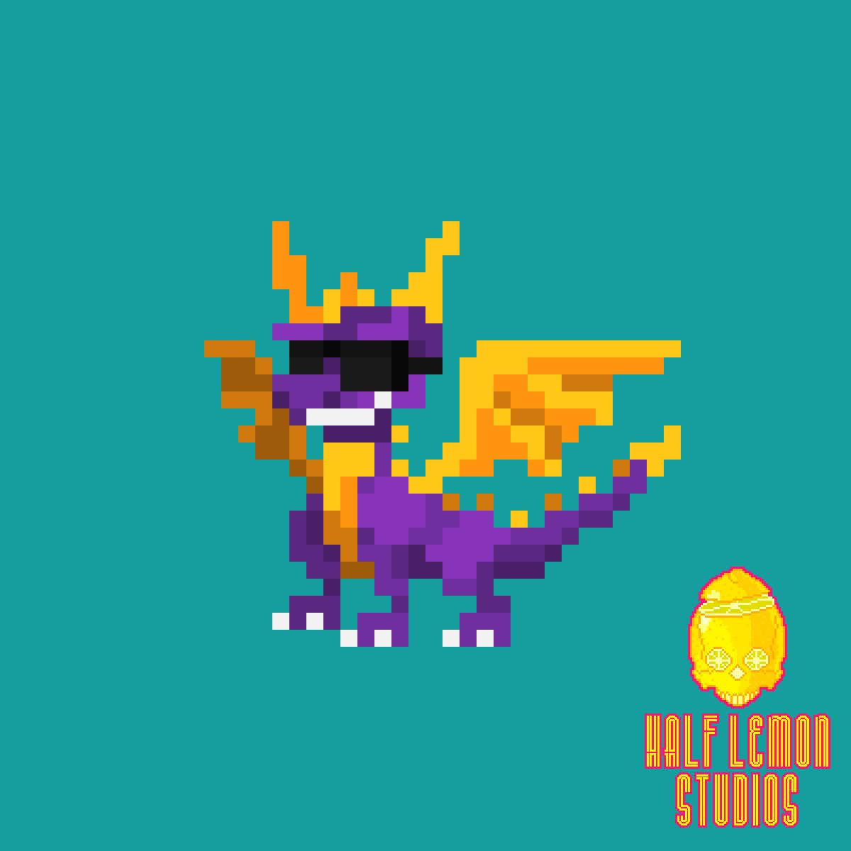 spookshowcinema's tweet photo. SPYRO'S BACK BABY! 
Too Cool 4 School Edition  #pixelart #HalfLemon #Sprite #IndieGameDev #SpyroReignitedTrilogy #SpyroTheDragon https://t.co/zsQGIm3CH7