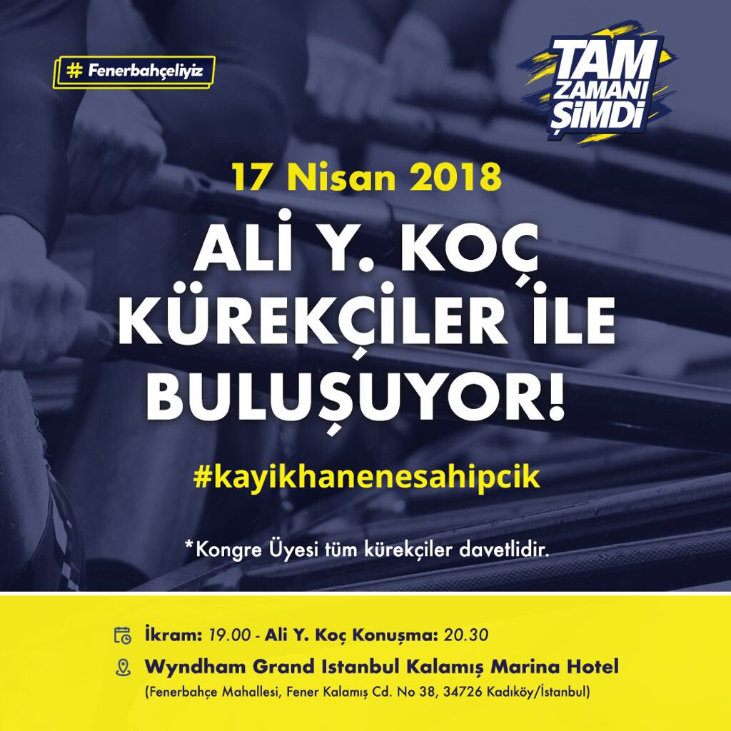 Kurekcilerin Ali Koc ile buyuk bulusmasina 11 gun, Kongreye 58 gun, basarmamiza az kaldi.. #kayikhanenesahipcik #TamZamanıSimdi #kalplerberaber