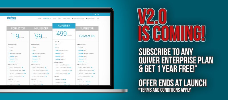 quiverzone's tweet photo. In anticipation of the next generation of Quiver we are rewarding early adopters of V2.0 with an extra year with any Quiver Enterprise subscription.  Sign up today! https://t.co/ZyIym2QNDr @quiverzone https://t.co/0tSOtKOM5e
