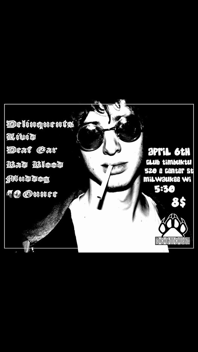 DelinquentsDHC's tweet photo. We’re playing Milwaukee for the first time since November! Come party! #Quest4Truth https://t.co/H4sbq70IXL