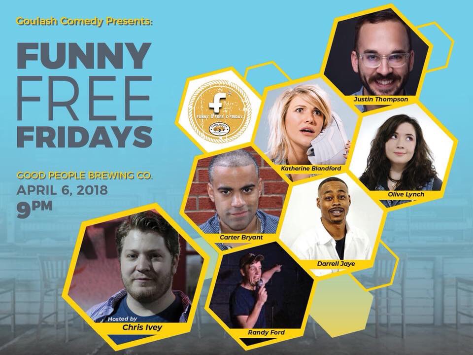 GPBrewing's tweet photo. Join us tonight at the brewery for another @GoulashComedy #FunnyFreeFriday! We'll have @TheRealDarrellJ @thebizznizzz @justintee @Olive_MurderMob @CarterthePower and #RandyFord hitting the stage.
FREE show starts at 9:00 pm https://t.co/5hMqIPloWP