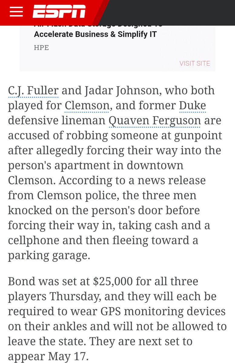 IncredibleRobin's tweet image. This makes me sick to my stomach knowing that players i look up to and who OWN a national championship ring decided to rob someone for cash and other stuff. One question i have for these @ClemsonFB players is.... Why didnt you just sell your rings
#WakeUpAmerica
