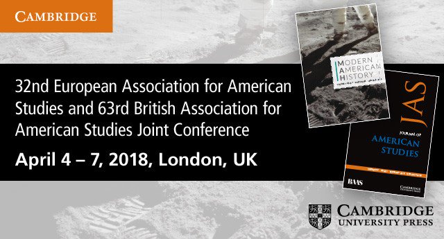 Good day #EBAAS2018 attendees, while you're actively engaged with the meeting, please don't forget to stop by the Cambridge Stand and explore some of the best in American Studies books &amp; journals. Grab a free journal sample, get 20% off &amp; w/free shipping. ow.ly/ZF8z30jjI8u