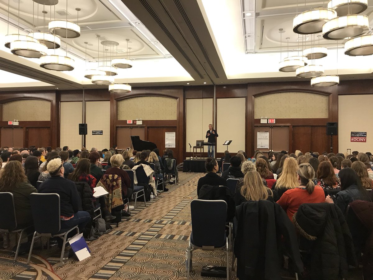 wcsRHSlr's tweet photo. First rehearsal in NYC with Eric Whitacre and 59 Ravenwood singers!  Incredible music making going on! #dciny #ericwhitacre https://t.co/zgANdDQve8