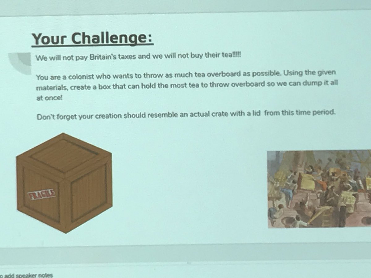 MilltownSTEAM's tweet photo. Third grade students created crates to help the colonists throw tea overboard at the Boston Tea Party!!! Connecting STEAM and Social Studies 📚 🎨 📦 https://t.co/E2Wt47ixPn