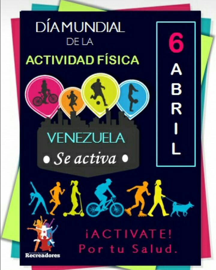 Dile No! a una vida sedentaria y Activate! Dia Mundial de la Actividad Fisica... Mnrr Aragua te invita a Bailar, Correr, Trotar , Muevete y Disfruta de una buena salud... @MNRR_Oficial