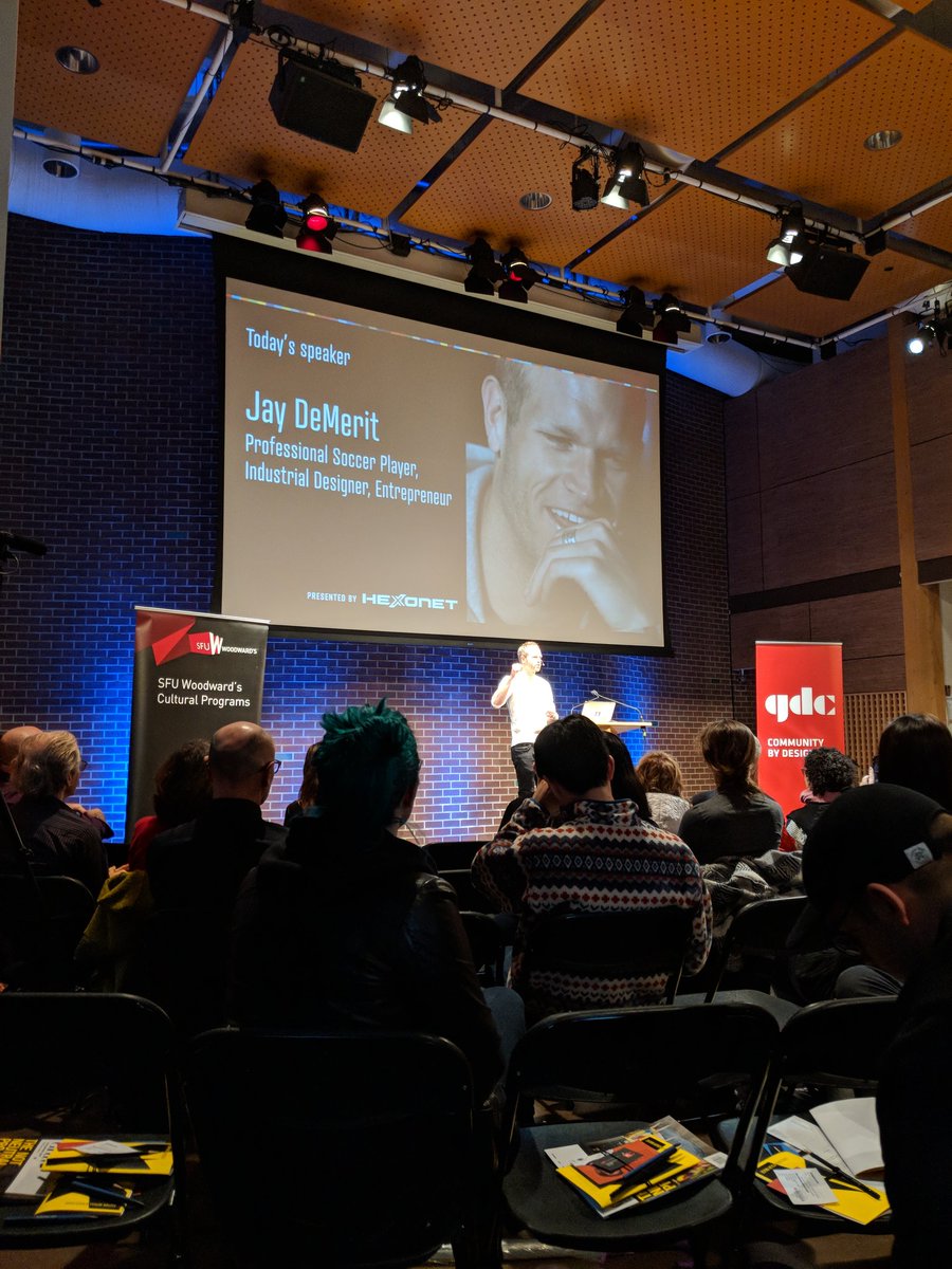 _isabeaux's tweet photo. Happy to be at another great @creativemorning with @Vancouver_CM! Even happier that my design and sport worlds collide with @j6merit speaking! #CMVan #CMGame https://t.co/v1mqhbdu55