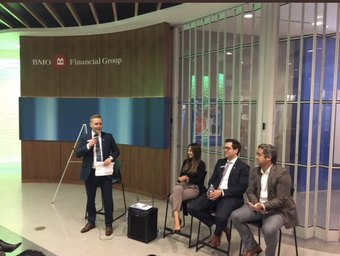 BMO townhall/career fair.  Proud to be on the panel of experts giving advice and sharing our journey
