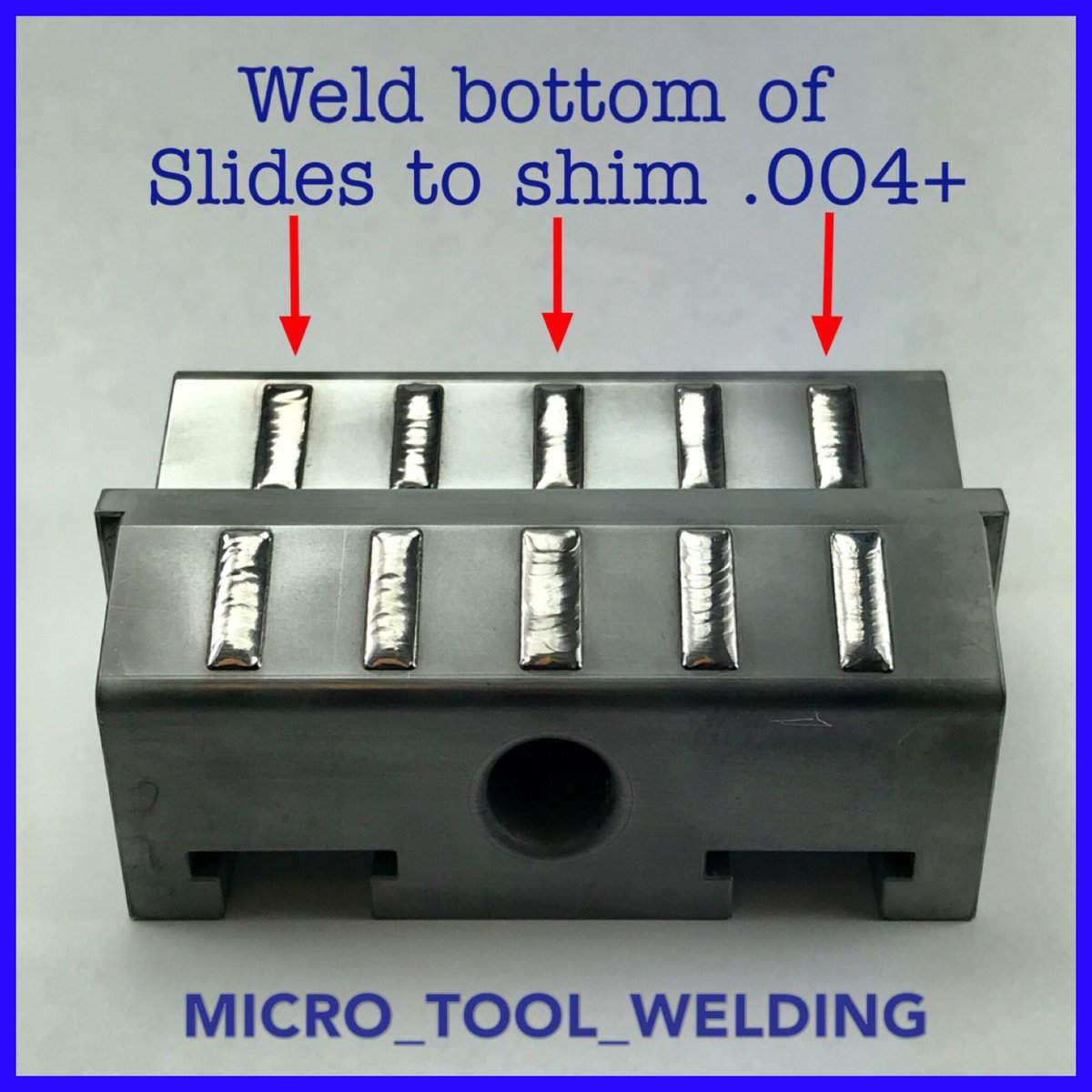 micro_tool_weld's tweet photo. TIG weld the bottom angle on these slides to lift them up.
#microtoolwelding #weldporn #weldpornarmy #weldnation #weldernation #microtigwelding #toolrepair #microwelding #moldrepair #tigwelder #microtig #precisionwelding #weldlife #laserwelding #toolmaker #microscopicwelding https://t.co/uVumT5GneC