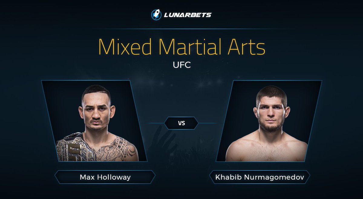 Lunarbets's tweet photo. #MMA #UFC

#MaxHolloway vs #KhabibNurmagomedov 

#Sportsbetting #Bets #Odds BET NOW! https://t.co/X8MbDT7Fk1 https://t.co/SWeC68xxuV