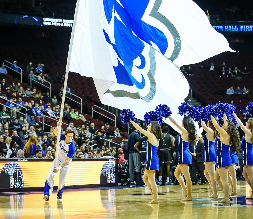SHUSapphires's tweet photo. In honor of #StudentAthleteDay, we’d like to honor and thank all of the Student Athletes that represent @setonhall in the classroom, community, and in competition. We are thankful to have the opportunity to support and cheer on all of the SHU Student-Athletes! ⚔️💎💙 #HALLin https://t.co/yQ3CP7zOVn