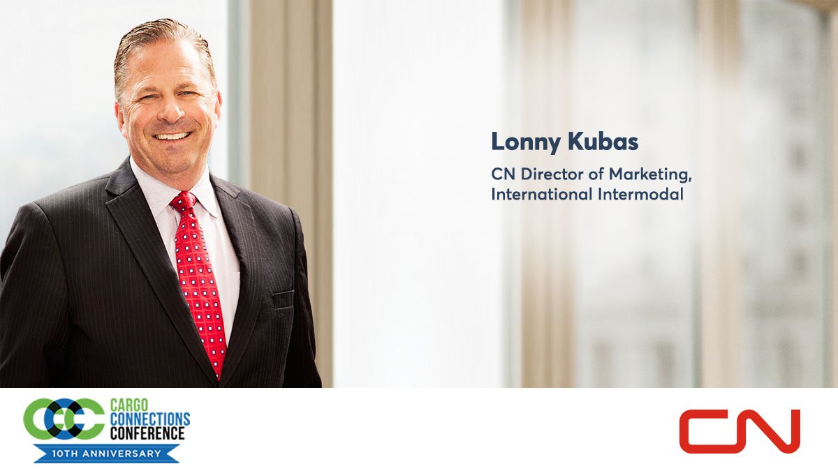 CNRailway's tweet photo. CN’s Lonny Kubas will be speaking on two panels at the @PortNOLA Cargo Connections Conference. Catch him on April 9th at 2:15 CDT for America Runs on Imports and April 10th at 11:15am CDT for Let’s Talk Trains: A Class-I Conversation. 
#ReachFarther #CCCPortNOLA #CCC2018 https://t.co/NrUlNgGNGN
