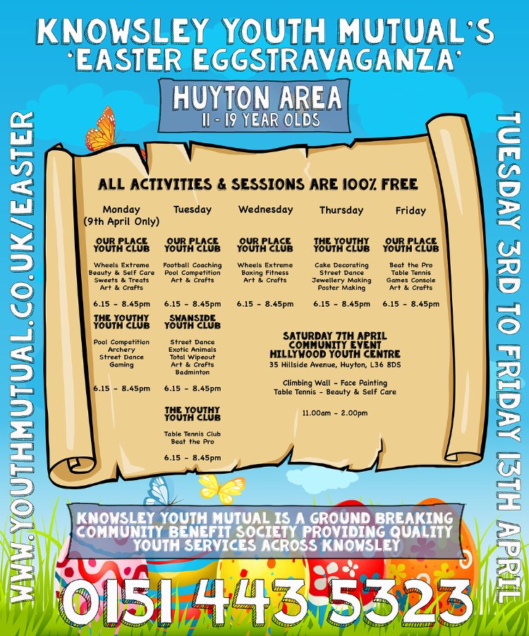 VibeUKOrg's tweet photo. We have sessions running across Knowsley this evening! Head to https://t.co/InOTjDBDgL for full details of Halewood Youth Zone, Our Place and Westvale Youth Clubs including times and the activities on offer! #KYMeaster #KYMholidays #KYM #youthworkmatters @KnowsleyCouncil https://t.co/OpN86bFXdU