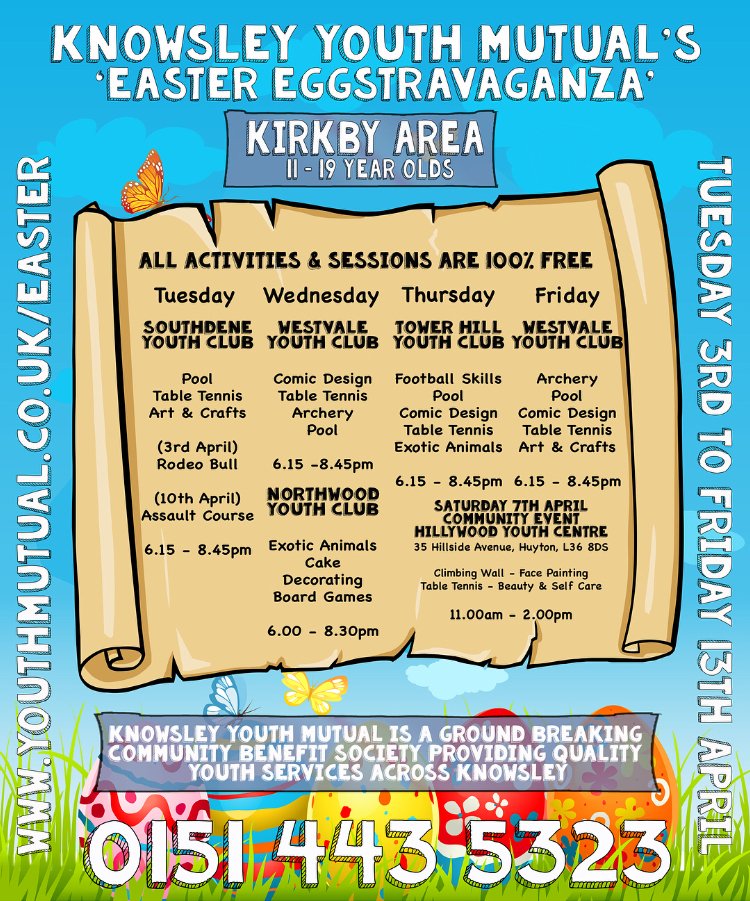 VibeUKOrg's tweet photo. We have sessions running across Knowsley this evening! Head to https://t.co/InOTjDBDgL for full details of Halewood Youth Zone, Our Place and Westvale Youth Clubs including times and the activities on offer! #KYMeaster #KYMholidays #KYM #youthworkmatters @KnowsleyCouncil https://t.co/OpN86bFXdU