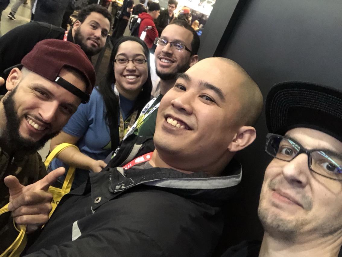 Exciting times at PAX East! Some of our team finally getting together to meet in person!

@_FoxyG_ 
@professorPAXiAN 
<a href="/LegendsofYoshi/">LegendsofYoshi</a> 
<a href="/jonnybravo7777/">JohnnyBravo</a> 
#CasualGaming