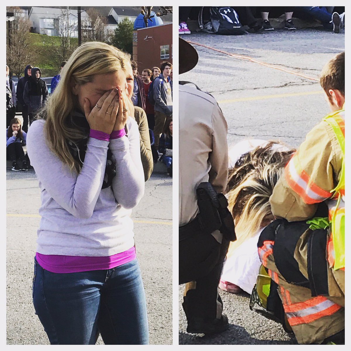 SeckmanHigh's tweet image. Thankfully Mrs. Johnson was just acting. Don't make your mom feel this way for real.... be safe and make good decisions on prom night.