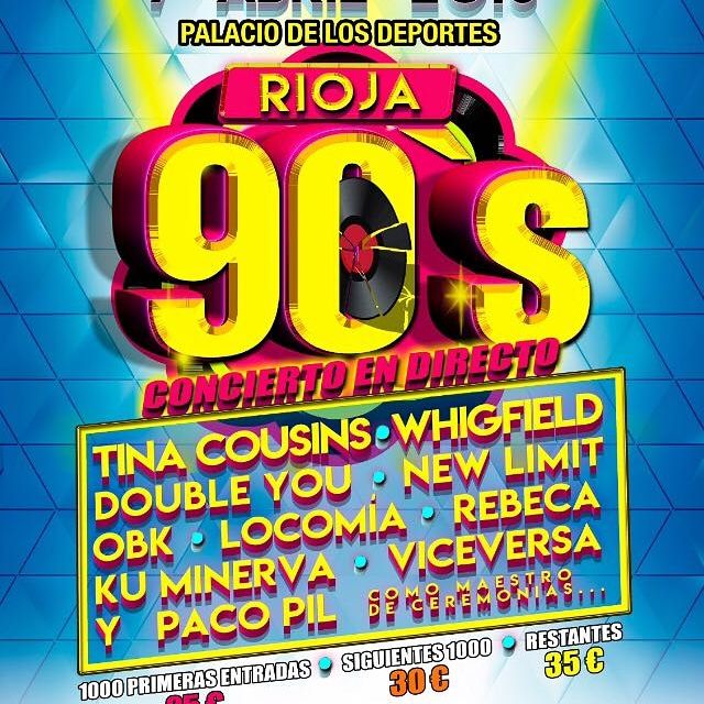 RosterBooking's tweet photo. Mañana sábado (7/04) @PacoPil estará en el #FestivalRioja90s de Logroño!! https://t.co/A0dwwGE16v