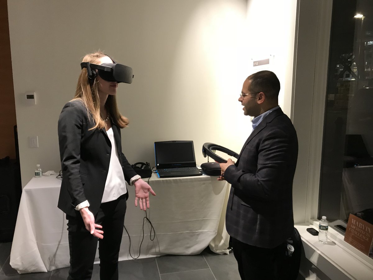 WindoverCM's tweet image. We love these action shots of Windover’s Amr Rafaat giving live demonstrations of Virtual and Augmented Reality at the #BostonDesignWeek event with @7TideDesign, @eleveninteriors, @bArchStudio, and #AWHastings.