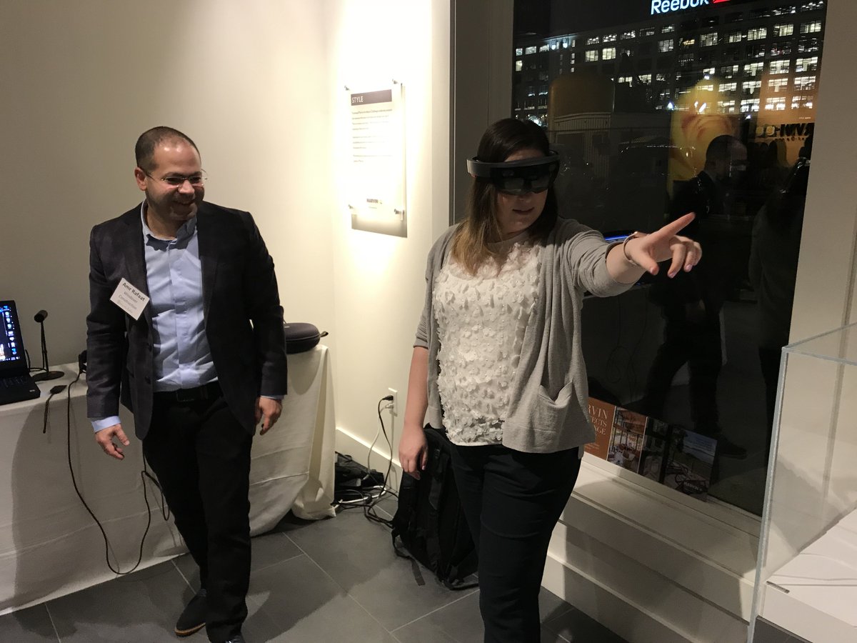 WindoverCM's tweet image. We love these action shots of Windover’s Amr Rafaat giving live demonstrations of Virtual and Augmented Reality at the #BostonDesignWeek event with @7TideDesign, @eleveninteriors, @bArchStudio, and #AWHastings.