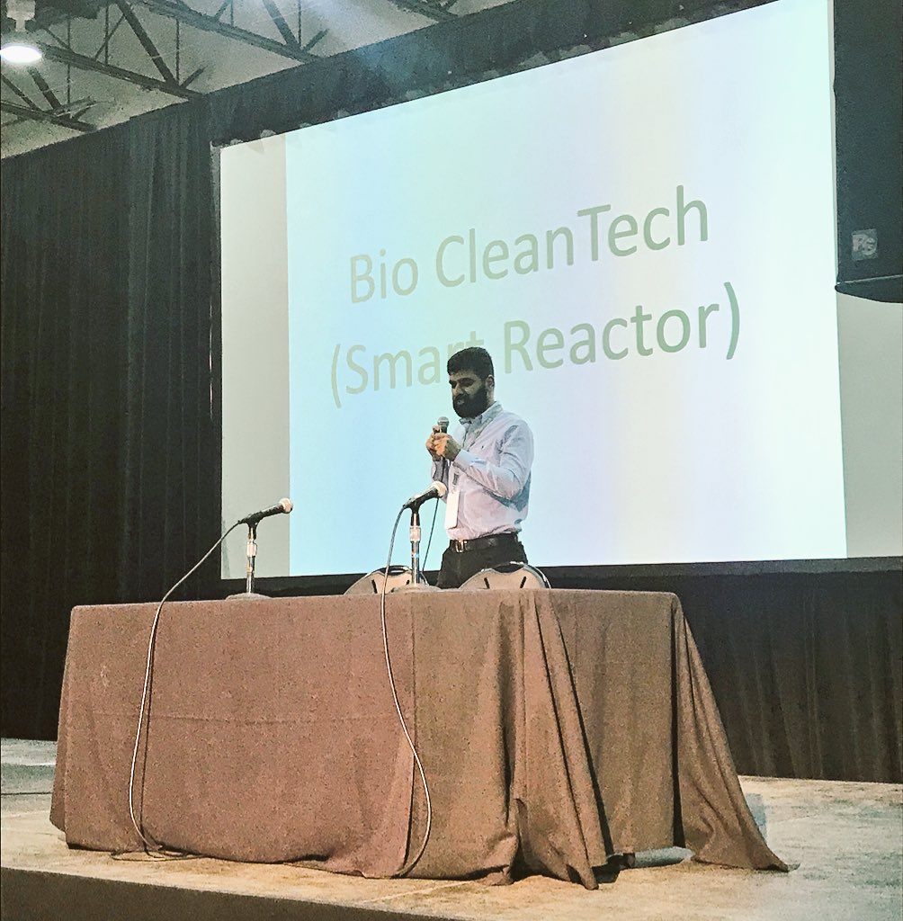 PortlandStateCE's tweet photo. BioCleanTech wants to make a more affordable smart reactor to clean our water and provide our students more access to advanced technology! #tfnw18 #PSUcleantech #PortlandStateCE https://t.co/Rlf1Q3TKZD