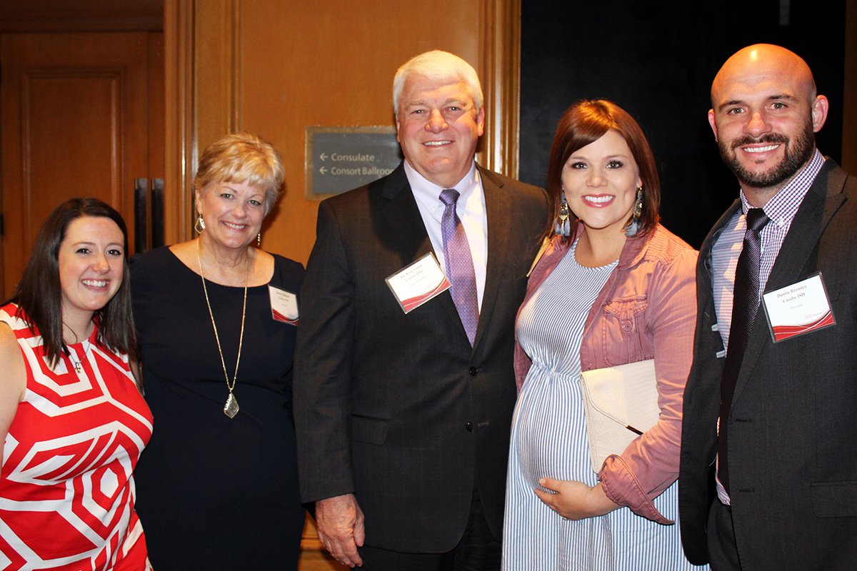 Region4ESC's tweet photo. Scenes from the 2018 Region 4 Principal Recognition Ceremony: Honored principals from @CrosbyISD, with Superintendent Dr. Kirk Lewis: Karen Walthall (2nd from left), Barrett Elementary and Dustin Bromley (1st from right), Crosby Middle School. #R4PRC #TxED https://t.co/HkTbSLfef0