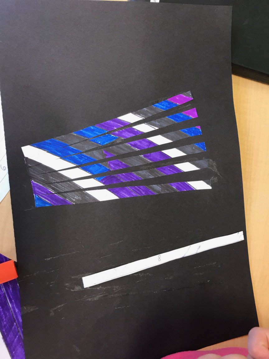 3rd Graders are working on creating movement with lines! This is one of my favorite projects to watch unfold! Such talented students! #greatplacetoworkandlearn