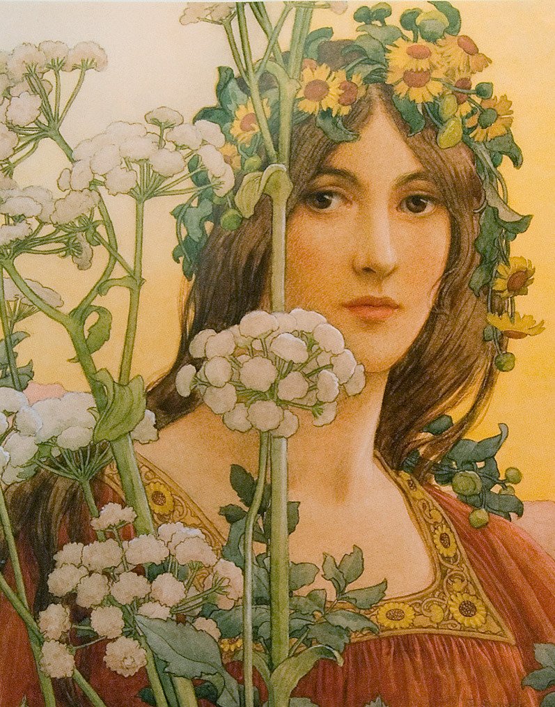 MenschOhneMusil's tweet photo. Our Lady of the Cow Parsley, Elisabeth #Sonrel (1874-1953). https://t.co/pmDiXfxdSu