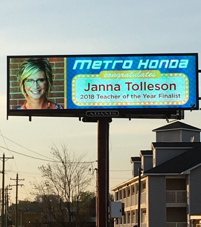 JannaTolleson's tweet photo. ๐๐ผโโ๏ธWhoa! Itโs kinda crazy when you get multiple texts & pics from friends that say, โI saw you on a billboard!โ ๐ณ๐คฏ๐ฌ
Thanks @MetroHondaUnion ๐ @UCPS_MonroeNC โญ๏ธ
Itโs an honor to represent @WingateES_NC ๐๐ #BetheBest #Wildcatsrule ๐ฏ#SpringBreakSurprise ๐๐ผ https://t.co/mvvNd3qtHR